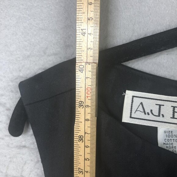 Vintage A.J. Bari Dress Womens Size 6 Black Jacquard Leopard Sheath Cutout 90s - Picture 5 of 11